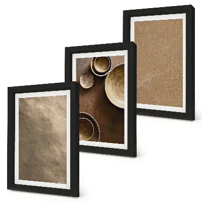 Kamene konstrukcije u modernom minimalističkom stilu set 3 slike u okviru