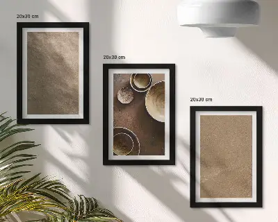 Kamene konstrukcije u modernom minimalističkom stilu set 3 slike u okviru
