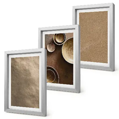 Kamene konstrukcije u modernom minimalističkom stilu set 3 slike u okviru
