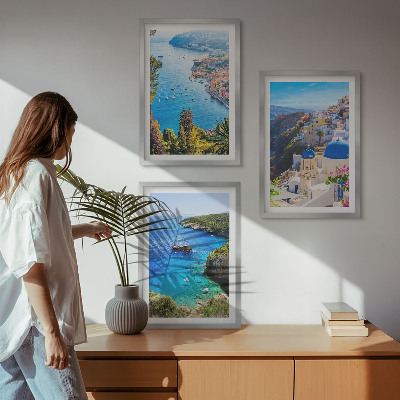Zidna galerija Grčki pogled na Santorini i Oiu
