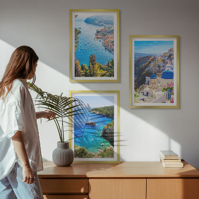 Zidna galerija Grčki pogled na Santorini i Oiu