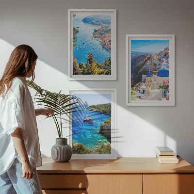 Zidna galerija Grčki pogled na Santorini i Oiu
