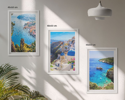 Zidna galerija Grčki pogled na Santorini i Oiu