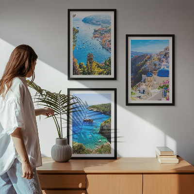 Zidna galerija Grčki pogled na Santorini i Oiu