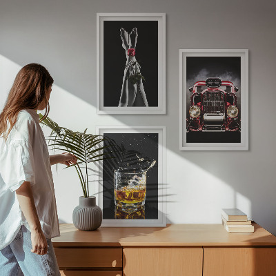 Zidna galerija Ženske noge ruža auto viski