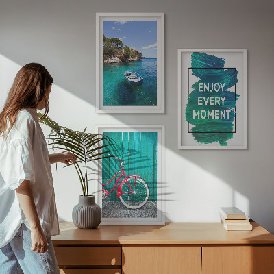 Triptih u okviru Inspiracija za biciklizam na morskom brodu