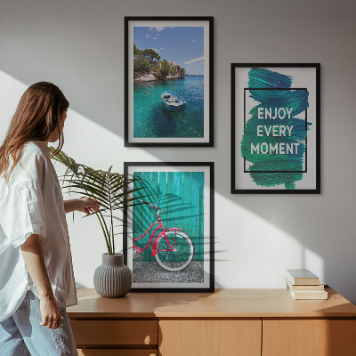 Triptih u okviru Inspiracija za biciklizam na morskom brodu