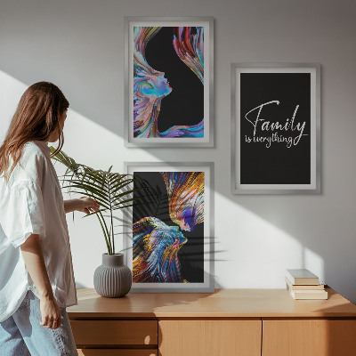 Zidna galerija Portreti ljudi šareni uzorci obitelj