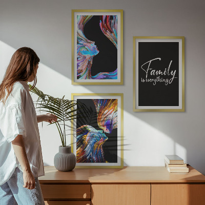 Zidna galerija Portreti ljudi šareni uzorci obitelj