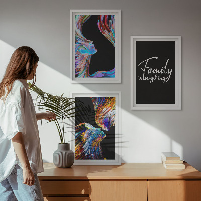 Zidna galerija Portreti ljudi šareni uzorci obitelj