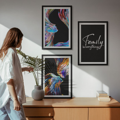Zidna galerija Portreti ljudi šareni uzorci obitelj