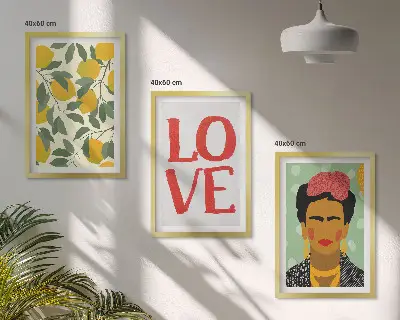 Zidna galerija portret Fride s motivom limuna