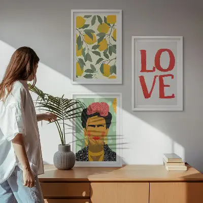 Zidna galerija portret Fride s motivom limuna
