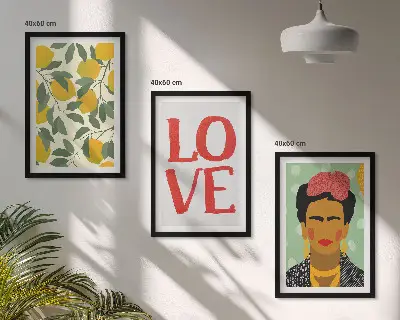 Zidna galerija portret Fride s motivom limuna