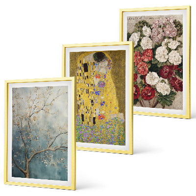 Set 3 slike u okviru Slika cvijeća na drvetu Klimt