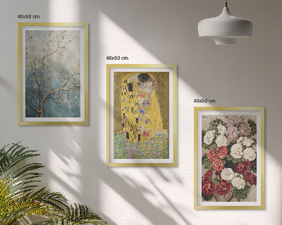 Set 3 slike u okviru Slika cvijeća na drvetu Klimt