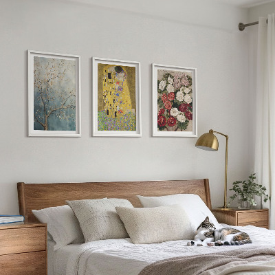 Set 3 slike u okviru Slika cvijeća na drvetu Klimt