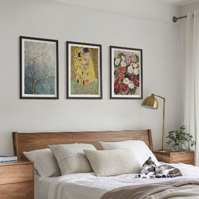 Set 3 slike u okviru Slika cvijeća na drvetu Klimt
