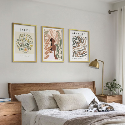 Triptih u okviru Boho pastelni minimalistički posteri