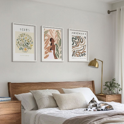 Triptih u okviru Boho pastelni minimalistički posteri