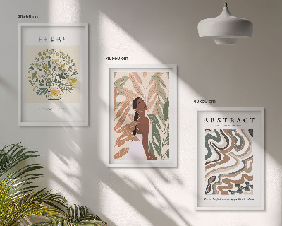 Triptih u okviru Boho pastelni minimalistički posteri