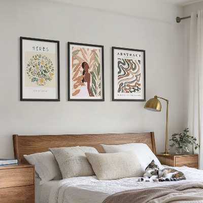 Triptih u okviru Boho pastelni minimalistički posteri