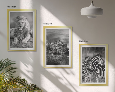 Set 3 slike u okviru Divlje životinje savane