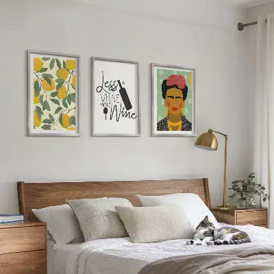 Portret Fride s limunovim vinom triptih u okviru