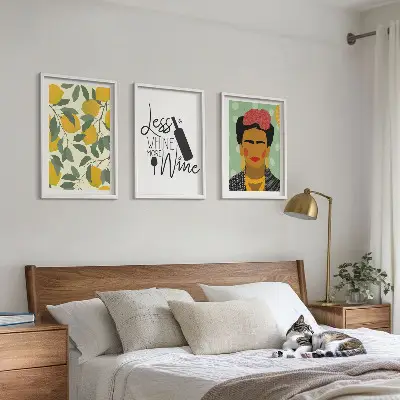 Portret Fride s limunovim vinom triptih u okviru