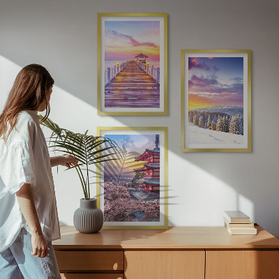 Set 3 slike u okviru Romantični pejzaži neba