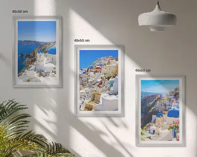 Krajobrazna arhitektura Oia Santorini triptih u okviru