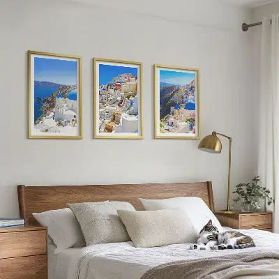 Krajobrazna arhitektura Oia Santorini triptih u okviru