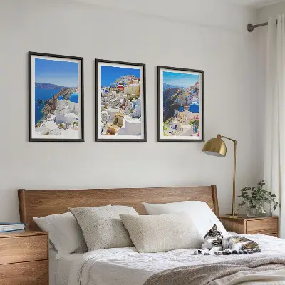 Krajobrazna arhitektura Oia Santorini triptih u okviru