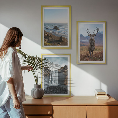 Zidna galerija Planinski krajolici s vodopadom