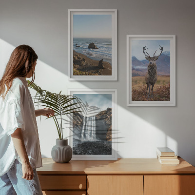 Zidna galerija Planinski krajolici s vodopadom