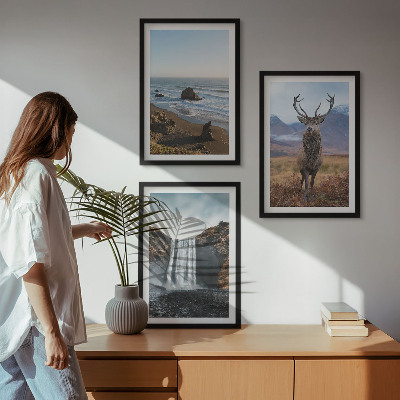 Zidna galerija Planinski krajolici s vodopadom