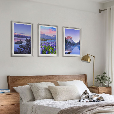 Zidna galerija Krajolici planina s vodom i nebom