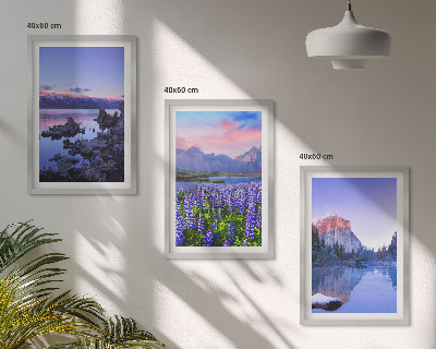 Zidna galerija Krajolici planina s vodom i nebom