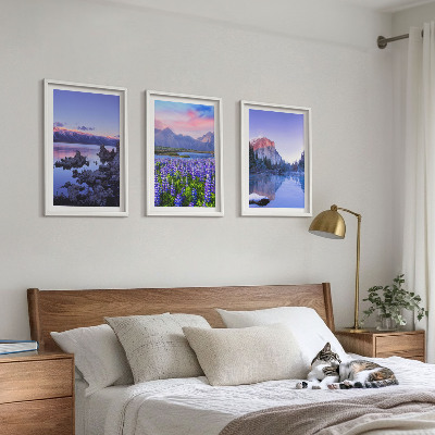 Zidna galerija Krajolici planina s vodom i nebom