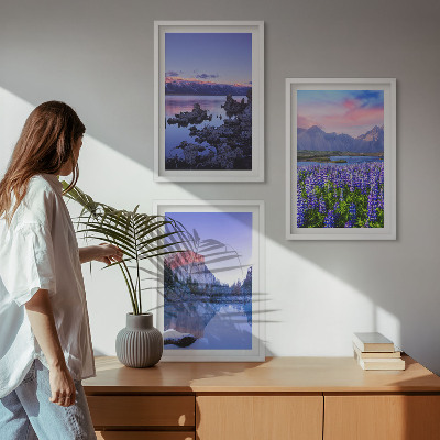Zidna galerija Krajolici planina s vodom i nebom