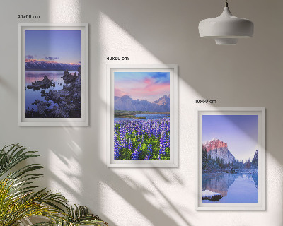 Zidna galerija Krajolici planina s vodom i nebom
