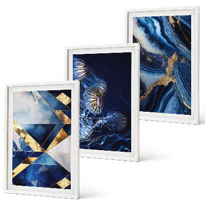 Set 3 slike u okviru Apstraktni elegantni uzorci