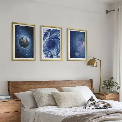 Zemlja svemirska oluja galaksija triptih u okviru