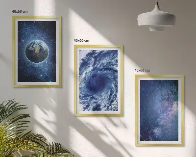 Zemlja svemirska oluja galaksija triptih u okviru