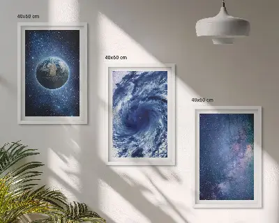 Zemlja svemirska oluja galaksija triptih u okviru