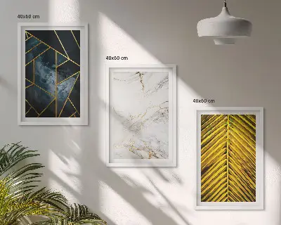 Zidna galerija s geometrijskim uzorcima i vegetacijom