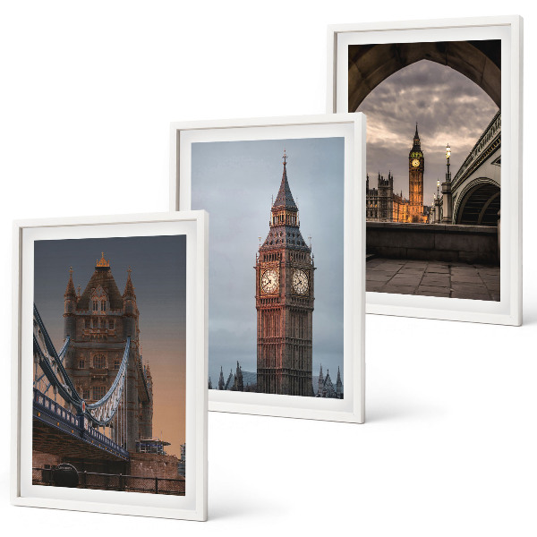 Triptih u okviru Sat Big Bena na Londonskom mostu