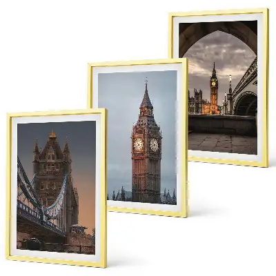 Sat Big Bena na Londonskom mostu triptih u okviru