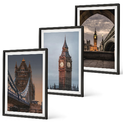 Triptih u okviru Sat Big Bena na Londonskom mostu