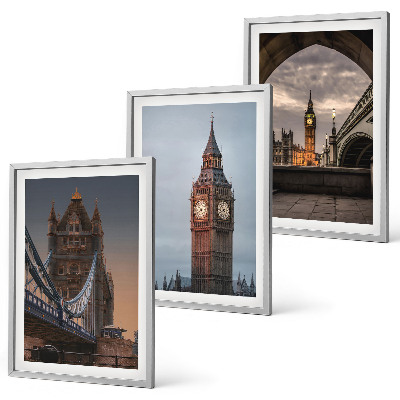Triptih u okviru Sat Big Bena na Londonskom mostu